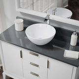 Rene 16" Round Porcelain Bathroom Sink, White, with Faucet, R2-5031-W-R9-7007-C - The Sink Boutique