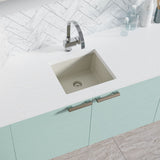 Rene 18" Composite Granite Kitchen Sink, Concrete, R3-1003-CON-ST-CGF - The Sink Boutique