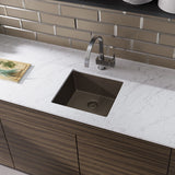 Rene 18" Composite Granite Kitchen Sink, Umber, R3-1003-UMB-ST-CGS - The Sink Boutique