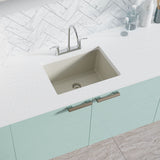 Rene 22" Composite Granite Kitchen Sink, Concrete, R3-1004-CON-ST-CGF - The Sink Boutique