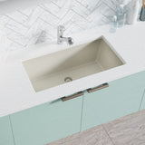 Rene 33" Composite Granite Kitchen Sink, Concrete, R3-1006-CON-ST-CGF - The Sink Boutique