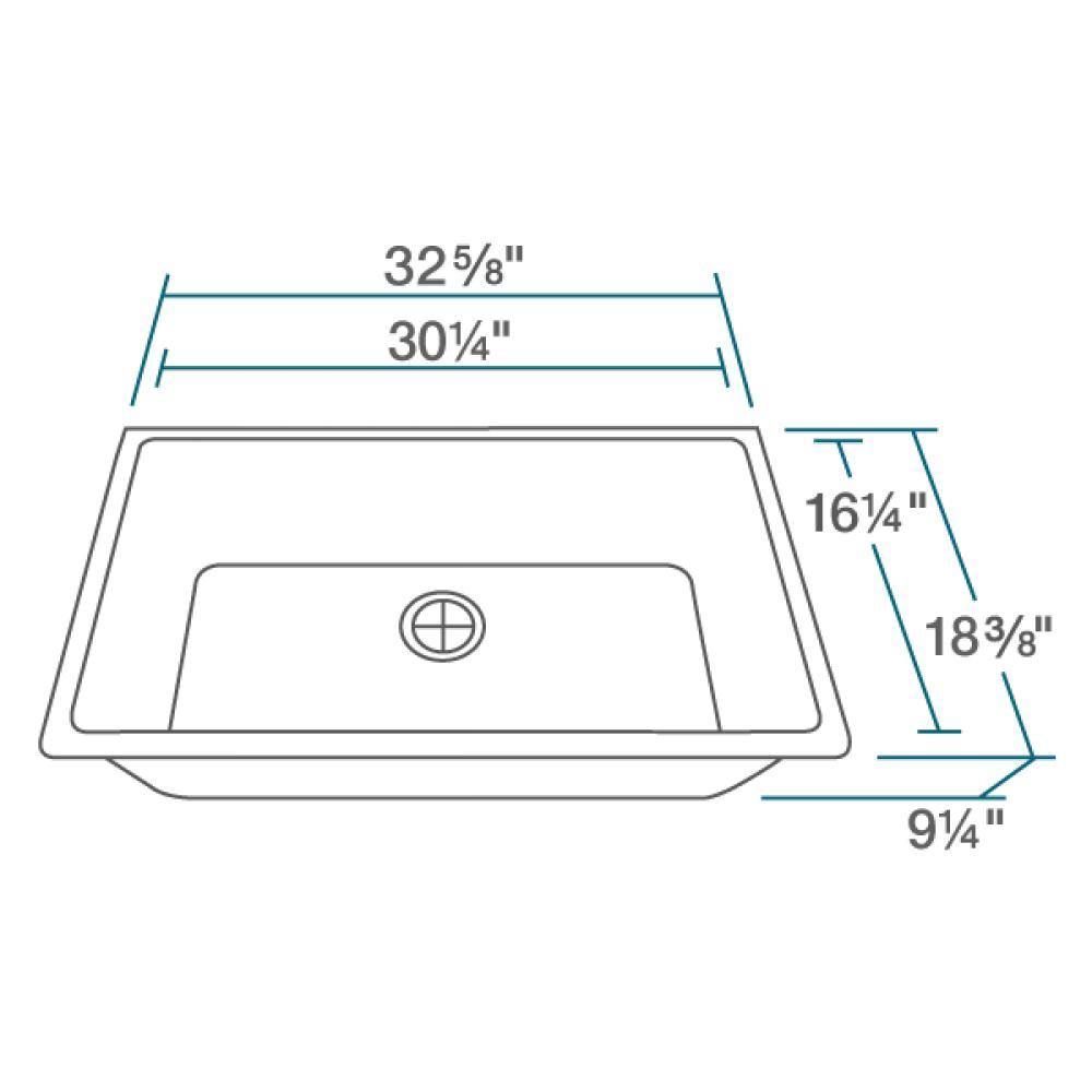 Rene 33" Composite Granite Kitchen Sink, Ivory, R3-1006-IVR-ST-CGF - The Sink Boutique