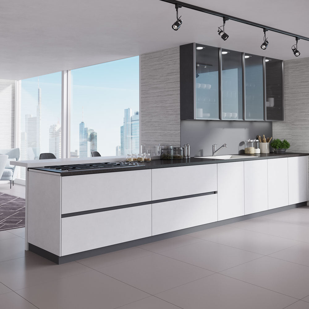 Rene 33" Composite Granite Kitchen Sink, 50/50 Double Bowl, Ivory, R3-2007-IVR-ST-CGF - The Sink Boutique