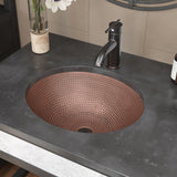 Rene 19" Oval Copper Bathroom Sink, R4-4002-GD-ABR - The Sink Boutique