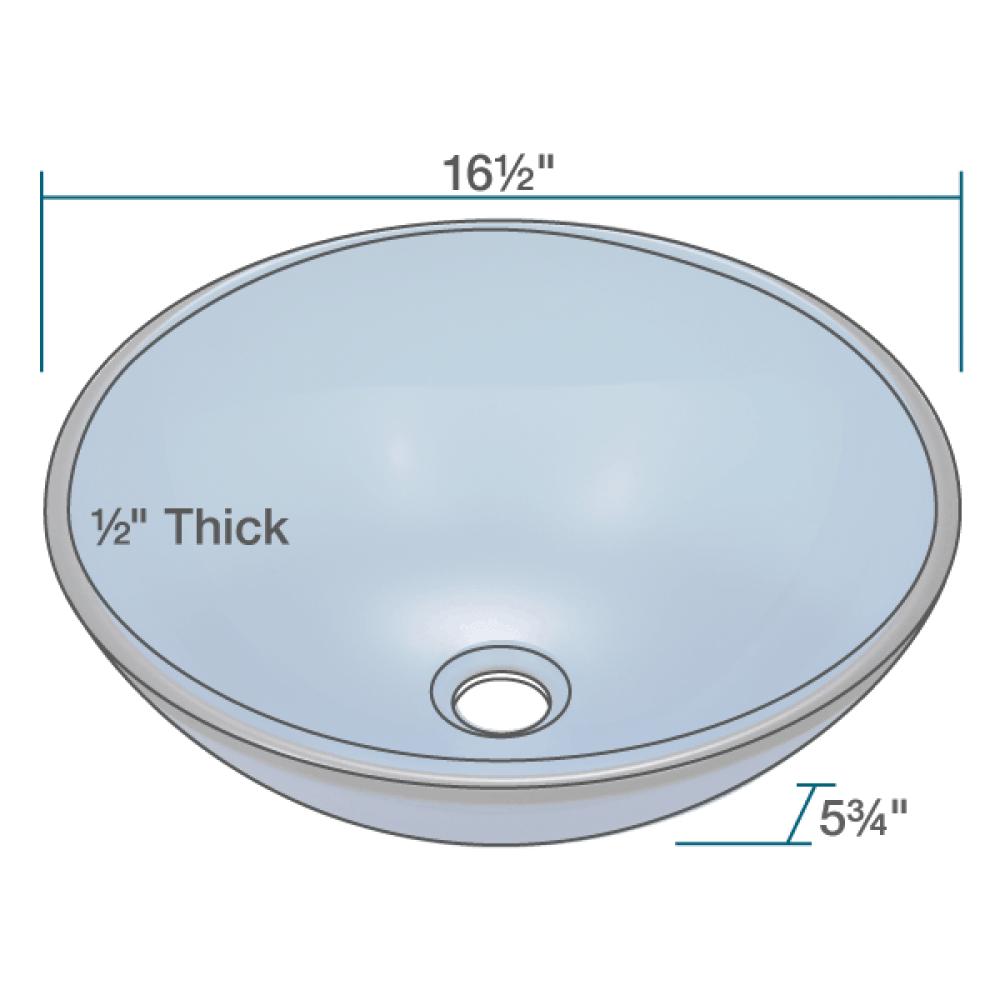 Rene 17" Round Glass Bathroom Sink, Celeste, with Faucet, R5-5001-CEL-R9-7006-BN - The Sink Boutique