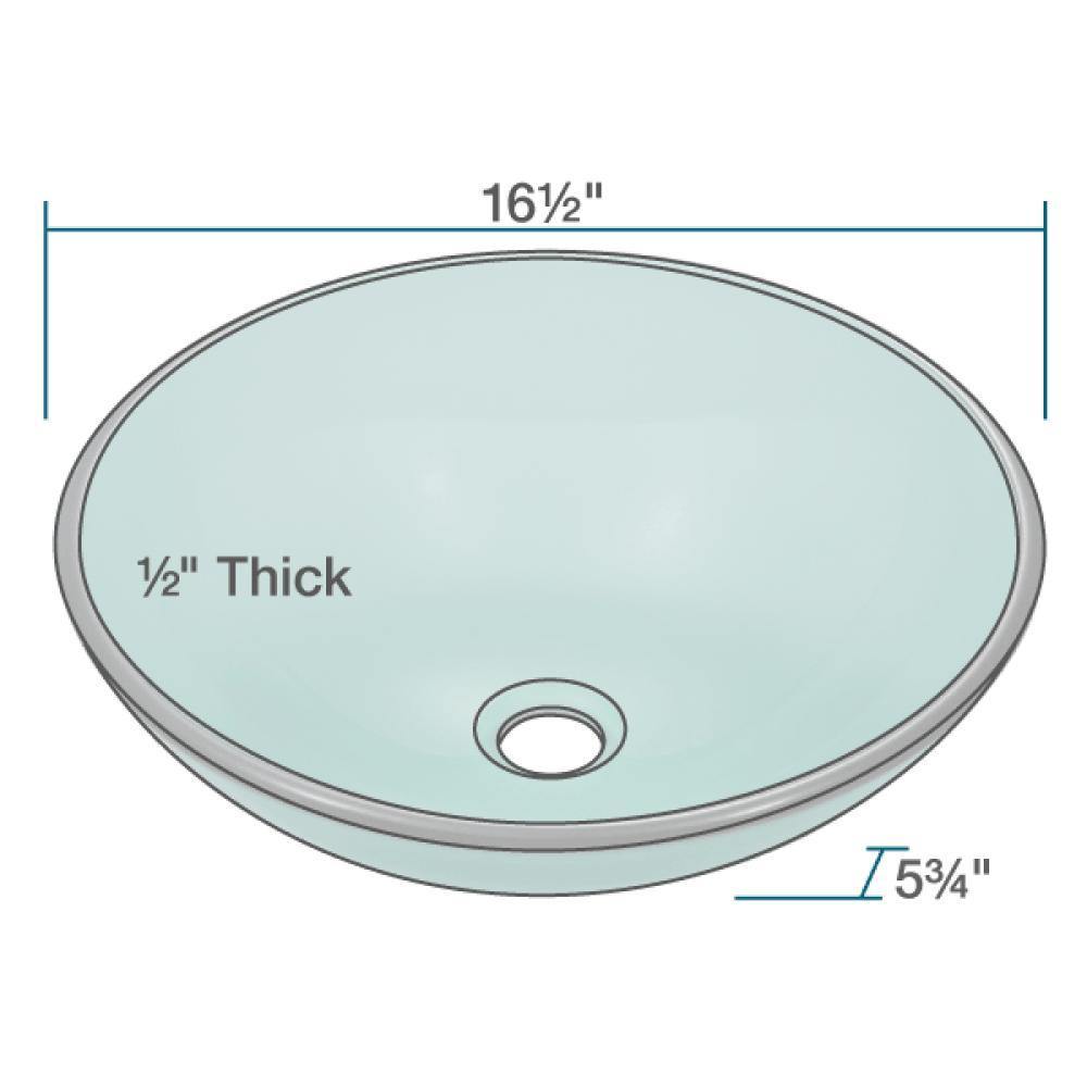 Rene 17" Round Glass Bathroom Sink, Ivy, with Faucet, R5-5001-IVY-R9-7007-C - The Sink Boutique