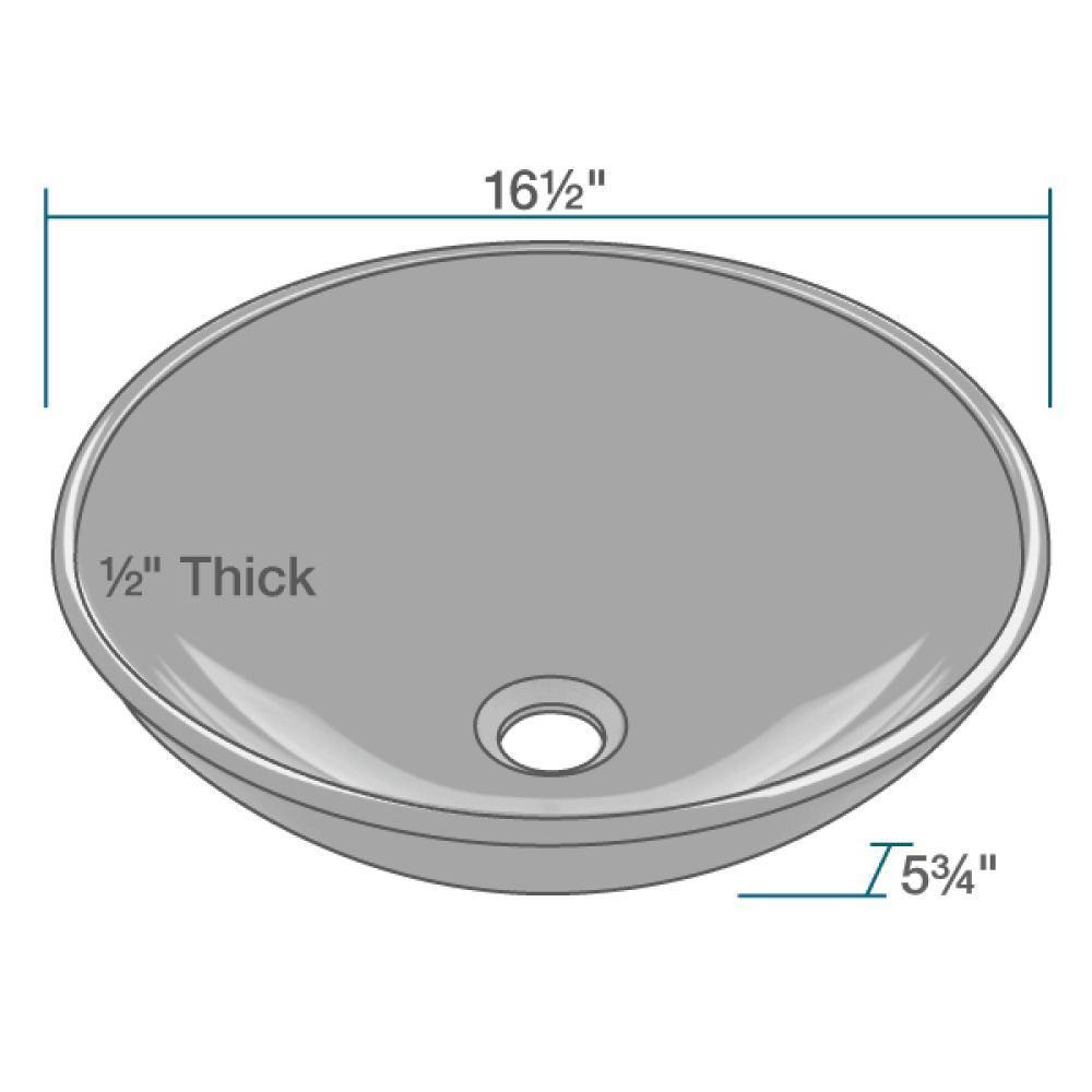 Rene 17" Round Glass Bathroom Sink, Noir, with Faucet, R5-5001-NOR-R9-7006-ABR - The Sink Boutique