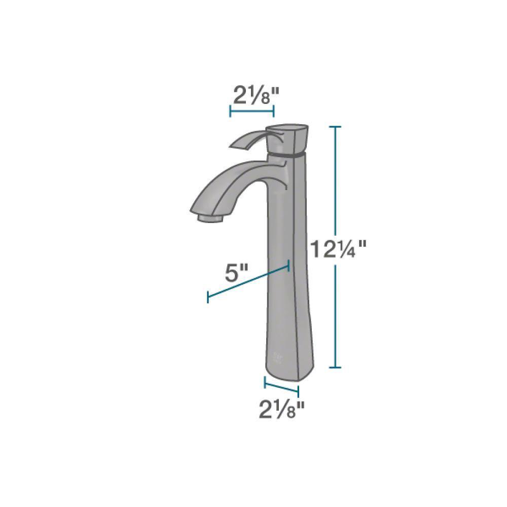 Rene 17" Round Glass Bathroom Sink, Noir, with Faucet, R5-5001-NOR-R9-7006-ABR - The Sink Boutique