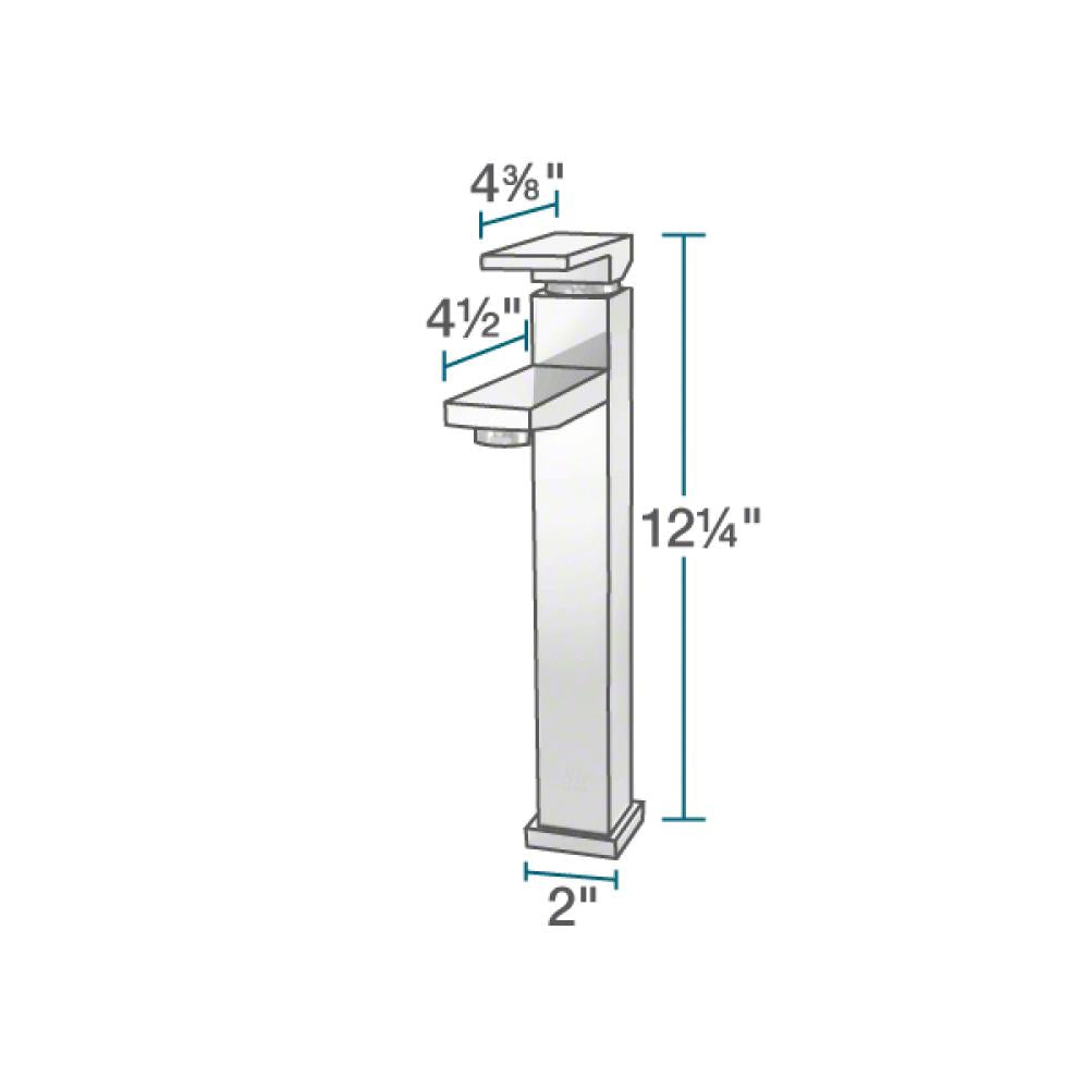 Rene 17" Square Glass Bathroom Sink, Cerulean, with Faucet, R5-5003-CER-R9-7003-C - The Sink Boutique