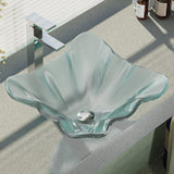 Rene 17" Specialty Glass Bathroom Sink, Frosted, with Faucet, R5-5011-R9-7003-C - The Sink Boutique
