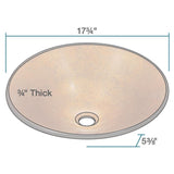 Rene 18" Round Glass Bathroom Sink, Orange Gold Foil, with Faucet, R5-5013-R9-7003-ABR - The Sink Boutique