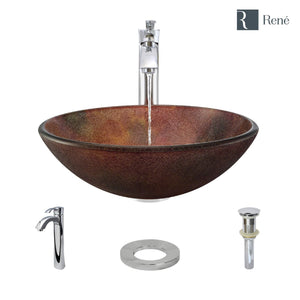 Alternate Image for Rene 17" Round Glass Bathroom Sink, Multi-Color, with Faucet, R5-5014-R9-7006-C