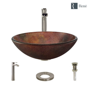 Alternate Image for Rene 17" Round Glass Bathroom Sink, Multi-Color, with Faucet, R5-5014-R9-7007-BN