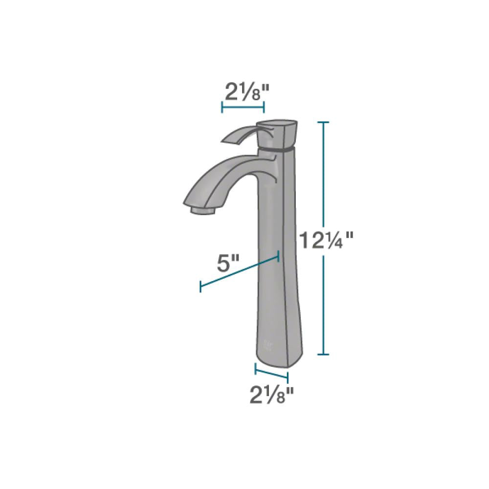 Rene 17" Round Glass Bathroom Sink, Crystal, with Faucet, R5-5024-R9-7006-ABR - The Sink Boutique