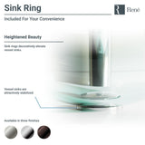 Rene 17" Round Glass Bathroom Sink, Regal Bronze and Earth Tones, with Faucet, R5-5035-R9-7001-ABR - The Sink Boutique