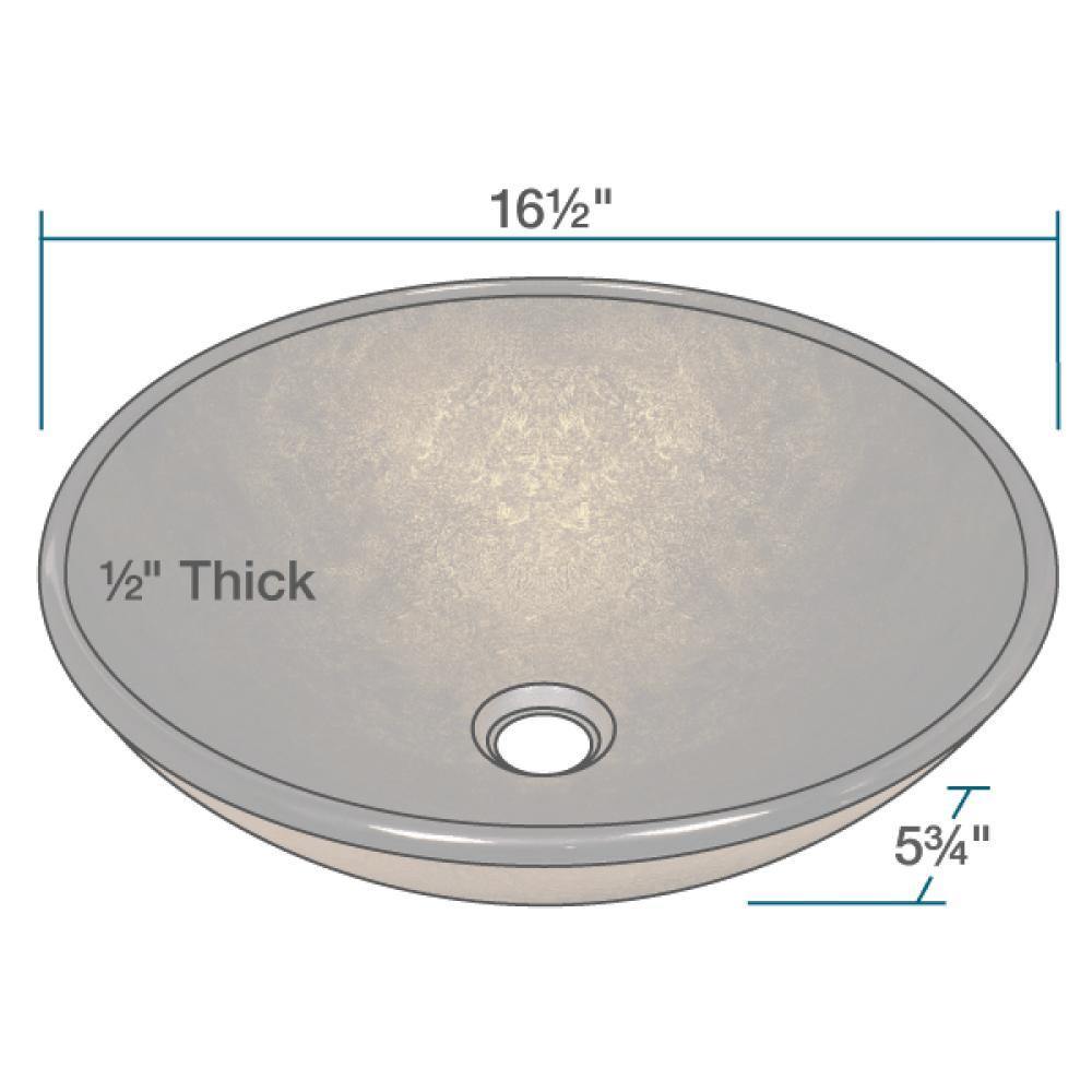 Rene 17" Round Glass Bathroom Sink, Regal Bronze and Earth Tones, with Faucet, R5-5035-R9-7003-ABR - The Sink Boutique