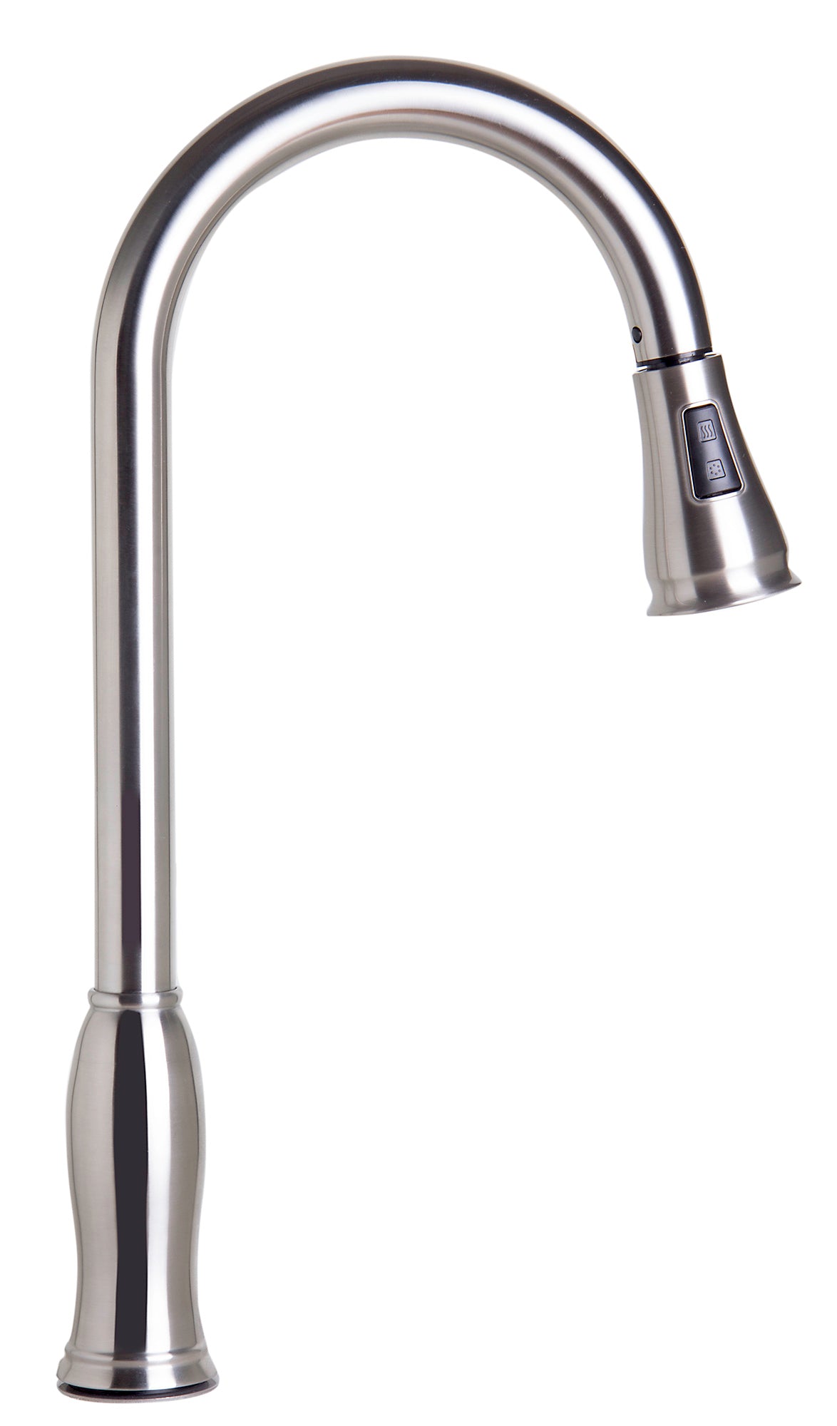 Alternate Image for ALFI Traditional Solid Brushed Stainless Steel Pull Down Kitchen Faucet, AB2043-BSS