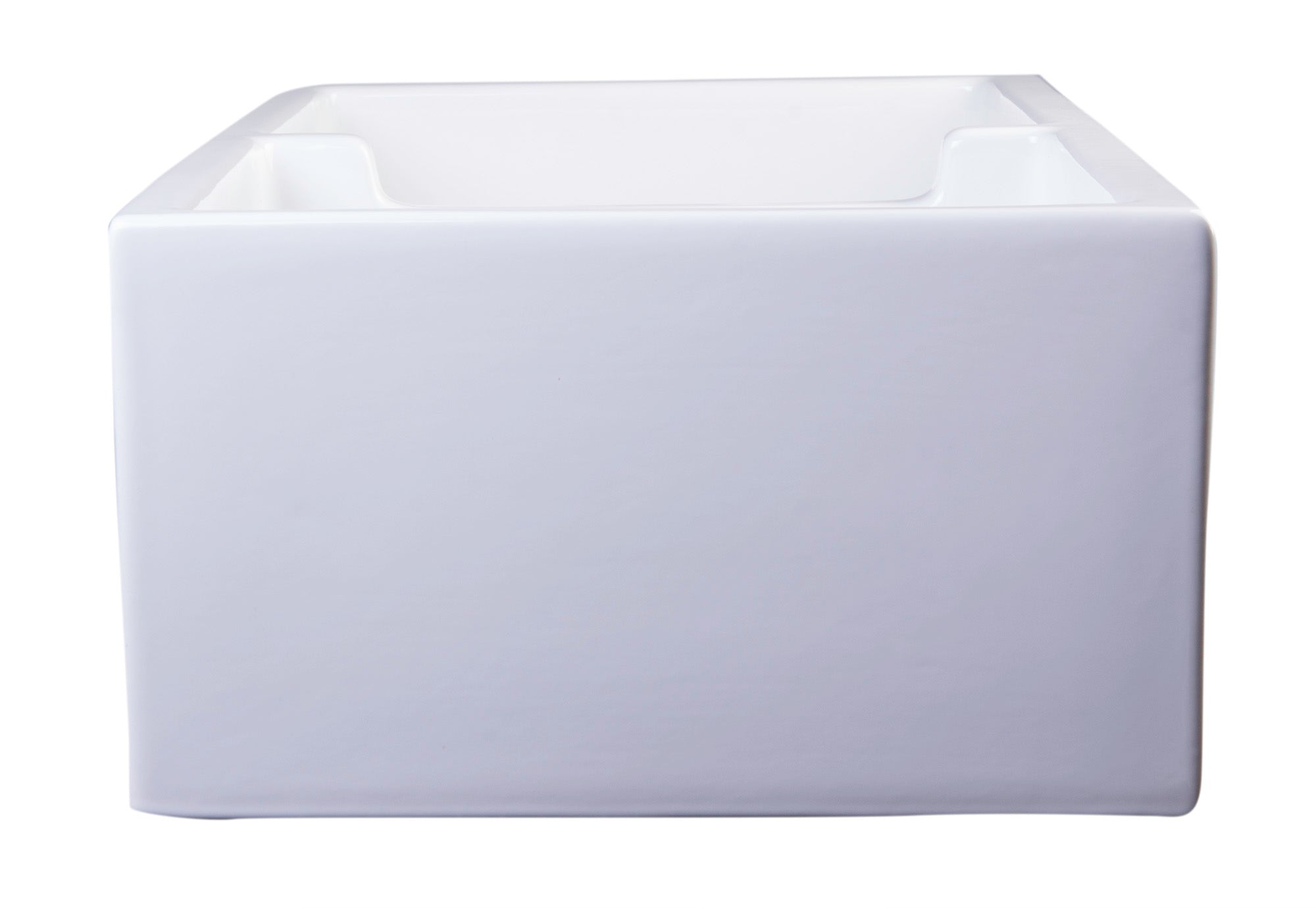 ALFI brand AB3918DB-W 39" White Smooth Apron Thick Wall Fireclay Double Bowl Farm Sink - The Sink Boutique