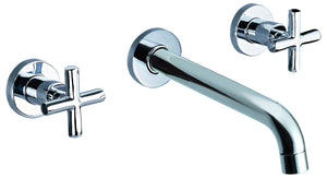 Alternate Image for ALFI brand AB1035-PC Polished Chrome 8" Widespread Wall-Mounted Cross Handle Faucet