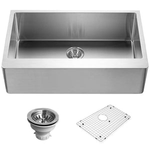 Alternate Image for Houzer 33" Stainless Steel Farmhouse Apron Front Kitchen Sink, ENG-3320