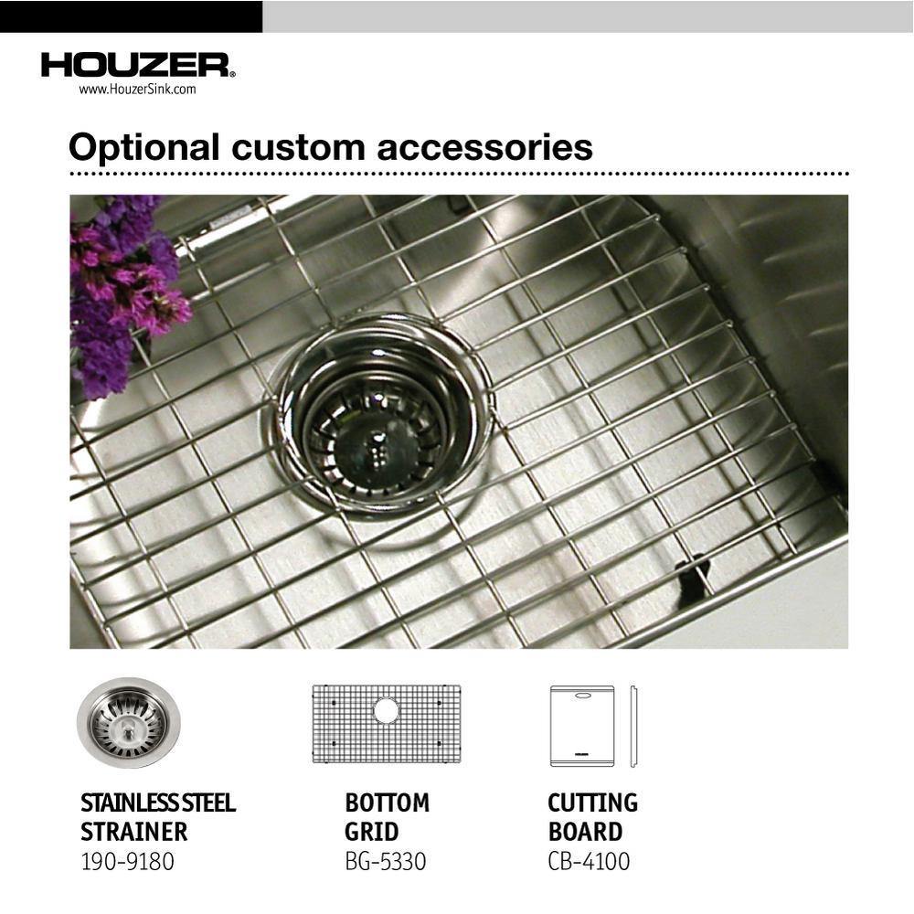 Houzer 33" Stainless Steel Farmhouse Apron Front Kitchen Sink, ENG-3320 - The Sink Boutique