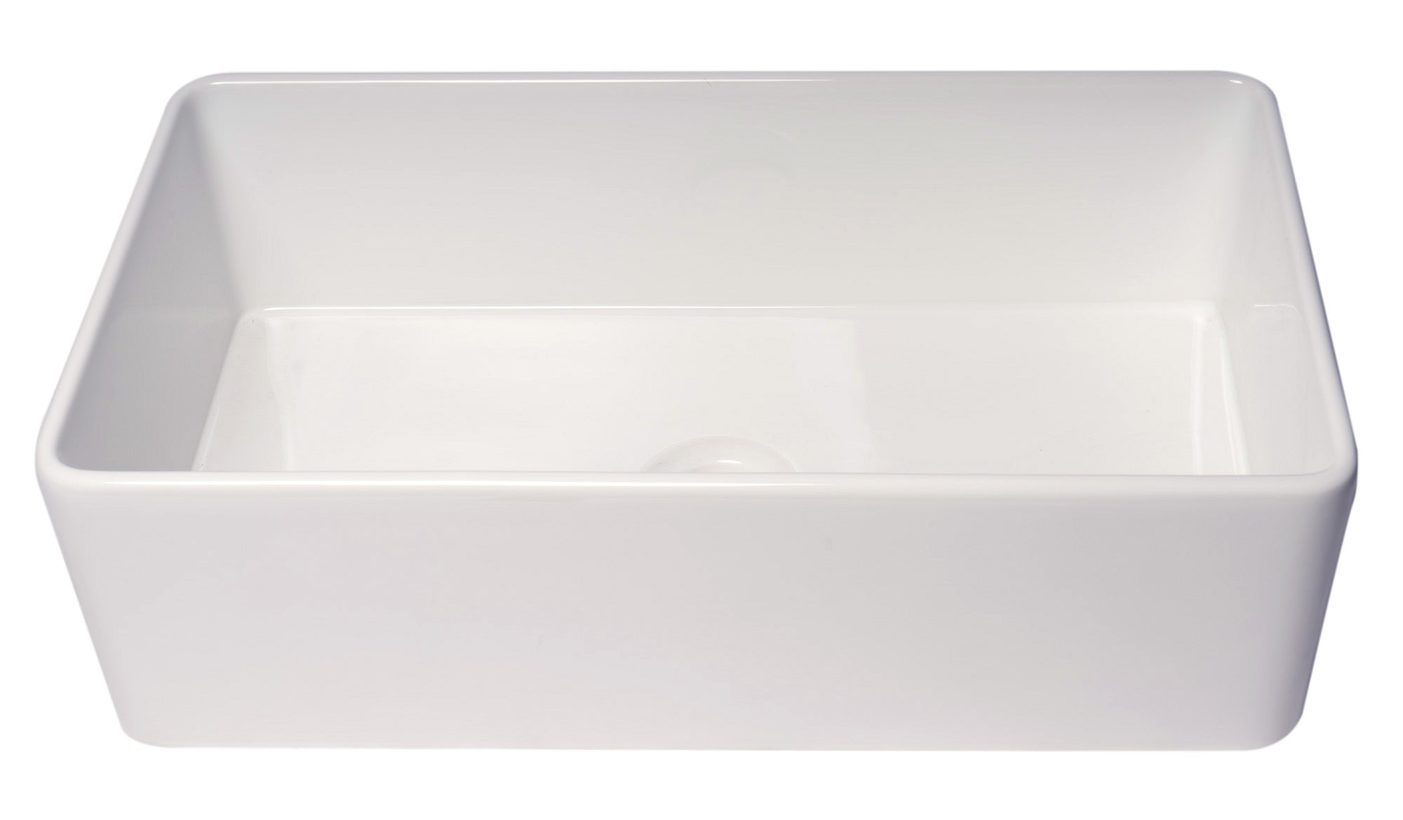 ALFI brand 33" Fireclay Farmhouse Sink, White, ABF3318S-W - The Sink Boutique
