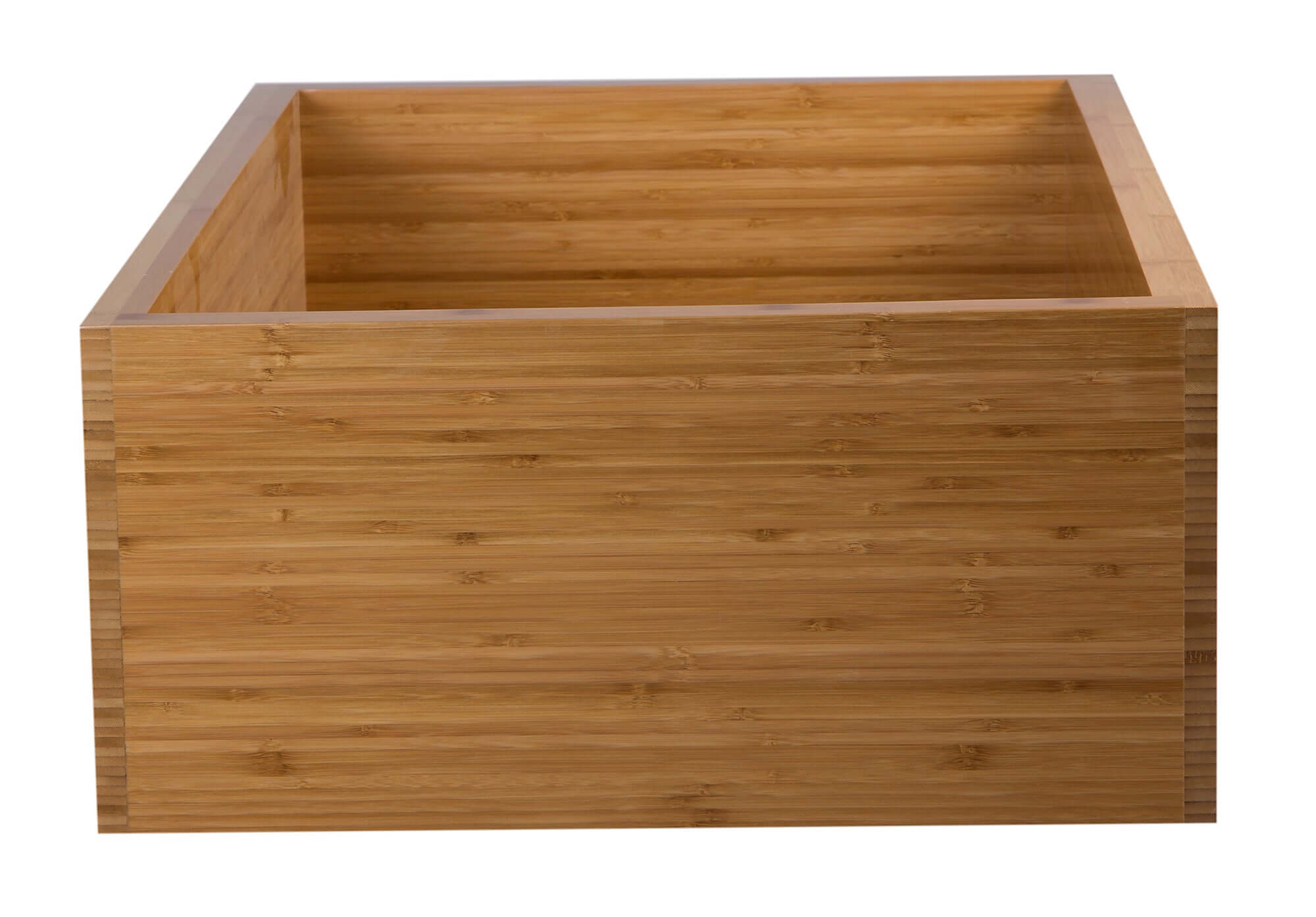 ALFI brand AB3321 33" Double Bowl Bamboo Kitchen Farmhouse Sink Side