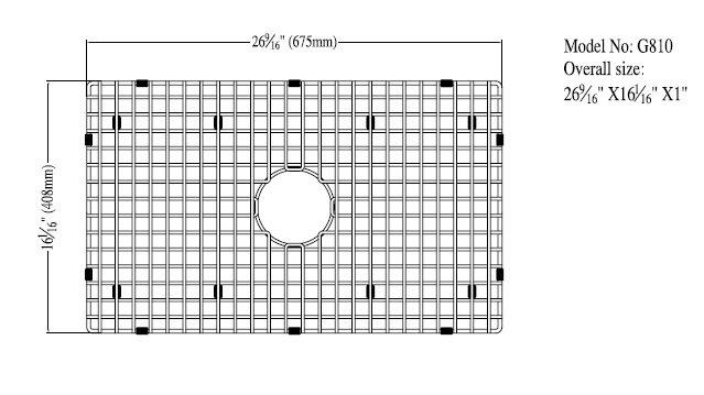 Dawn G810 Stainless Steel Bottom Grid for Sink SRU281610 - The Sink Boutique