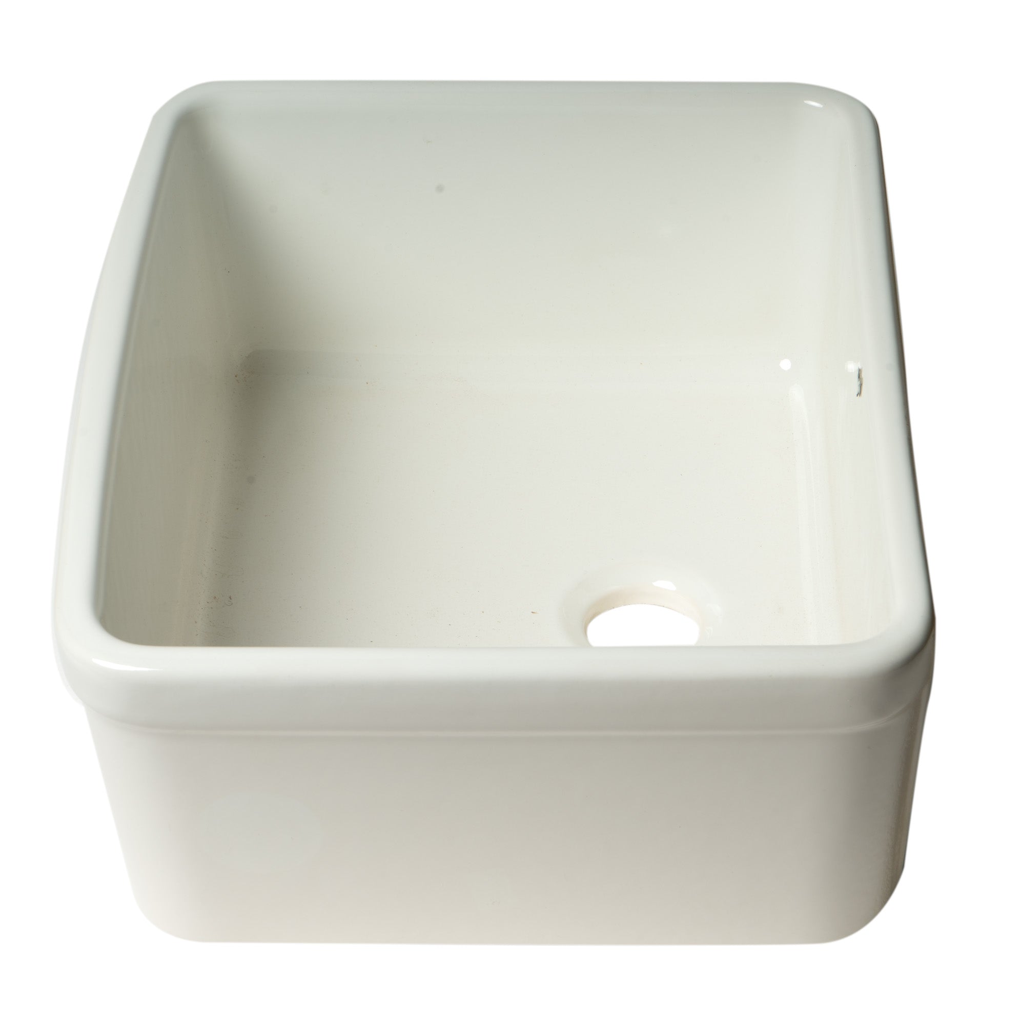 Alternate Image for ALFI brand 20" Single Bowl Apron Fireclay Farmhouse Kitchen Sink, White, AB507