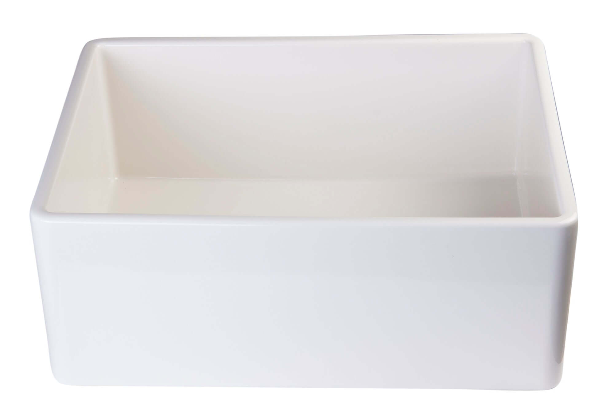 ALFI brand AB505-B Biscuit 26" Contemporary Smooth Apron Fireclay Farmhouse Kitchen Sink - The Sink Boutique