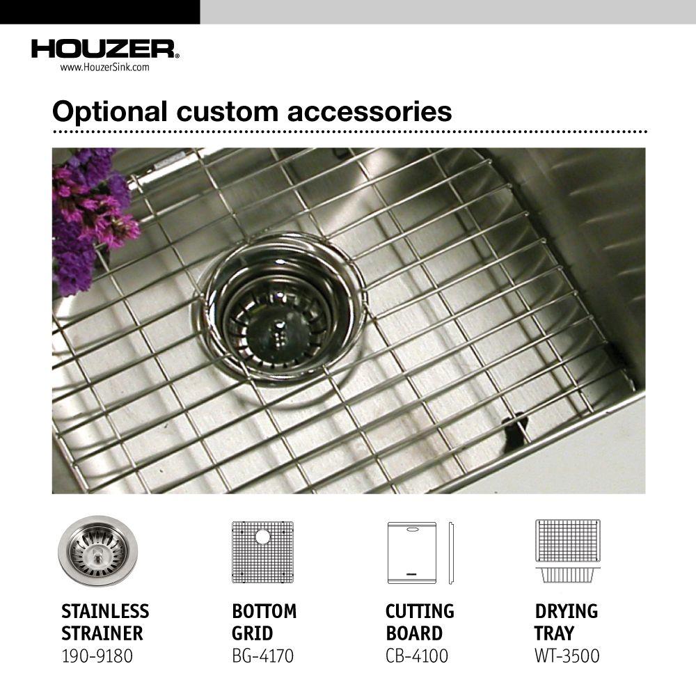 Houzer 33" Stainless Steel Undermount Zero Radius Double Bowl Kitchen Sink, CTD-3350 - The Sink Boutique