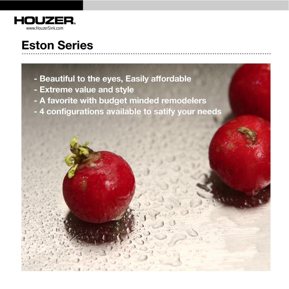 Houzer 32" Stainless Steel Undermount Double Bowl Kitchen Sink, Reversible, EHD-3118-1 - The Sink Boutique