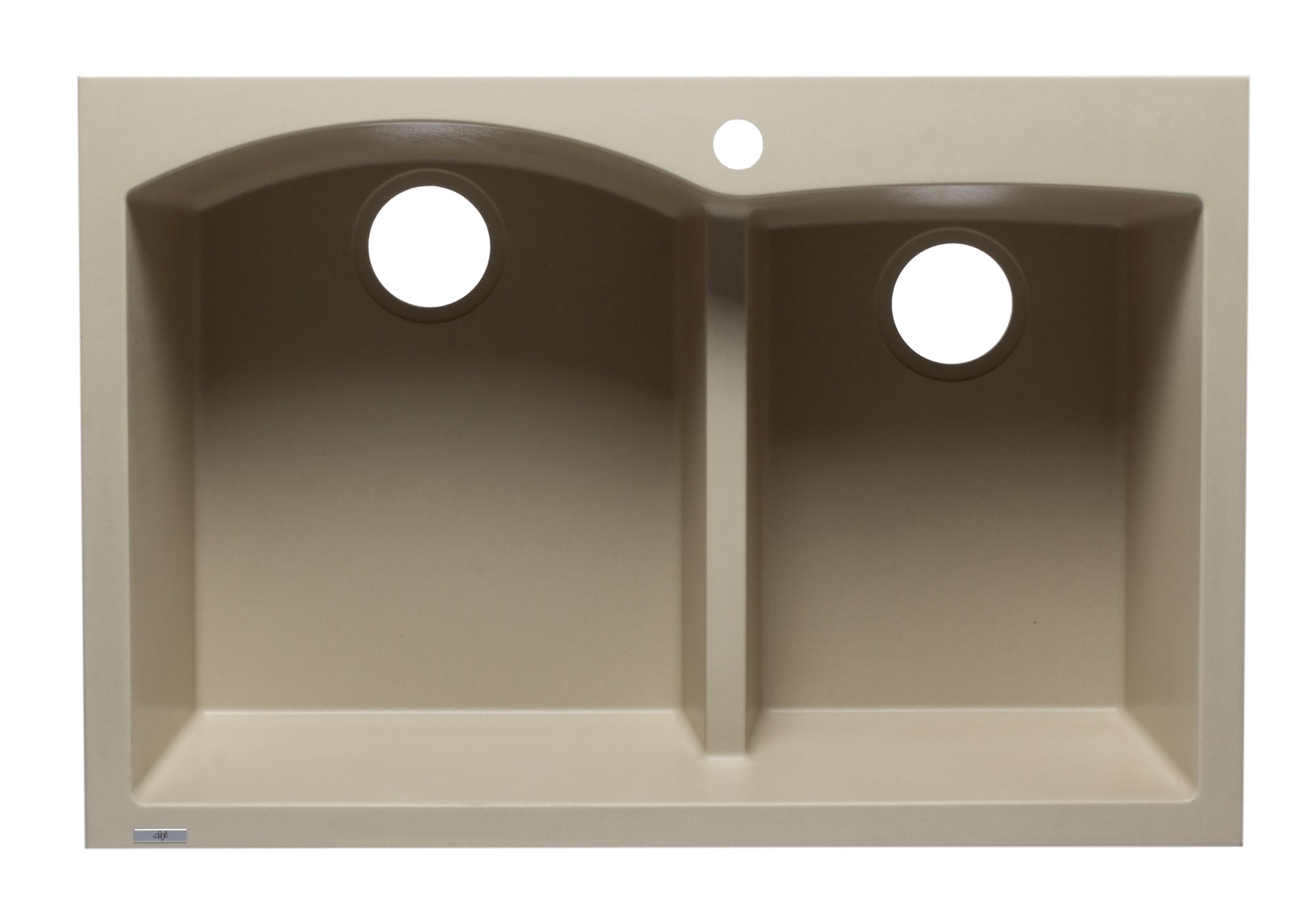 Alternate Image for ALFI Biscuit 33" Double Bowl Drop In Granite Composite Kitchen Sink, AB3320DI-B