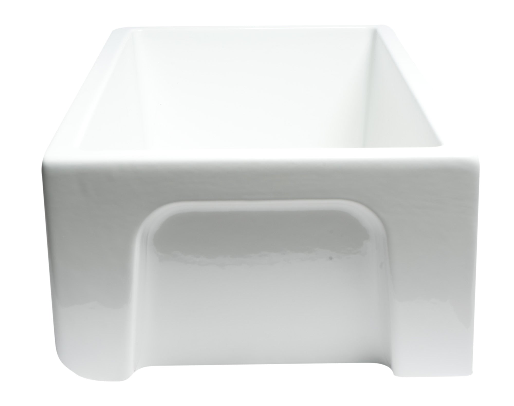 ALFI 33" Fireclay Farmhouse Kitchen Sink, Single Bowl, Reversible, White, AB3318HS-W
