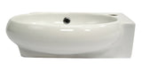 ALFI Small White Wall Mounted Ceramic Bathroom Sink Basin, AB107 - The Sink Boutique