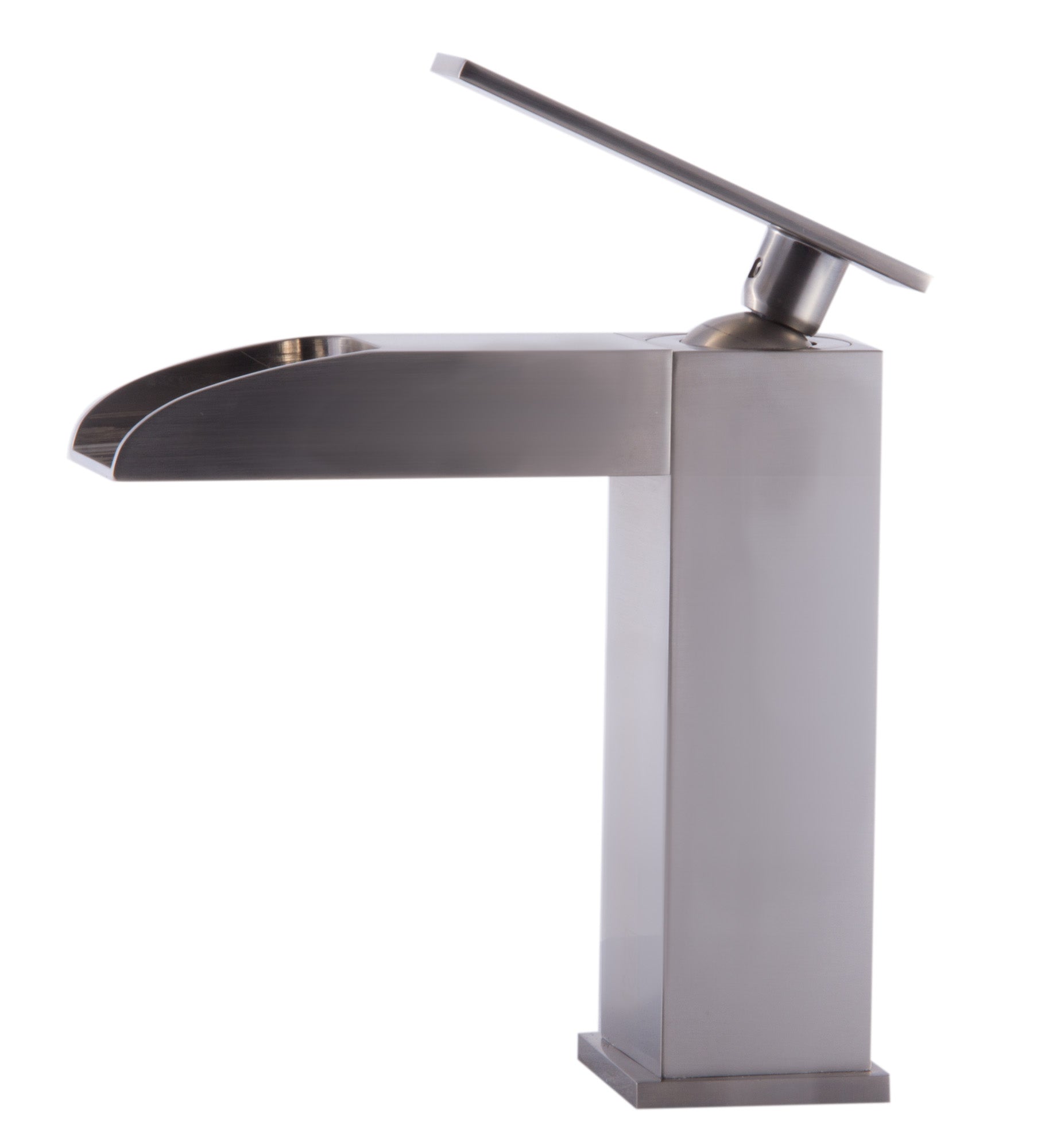 ALFI Brushed Nickel Single Hole Waterfall Bathroom Faucet, AB1598-BN - The Sink Boutique