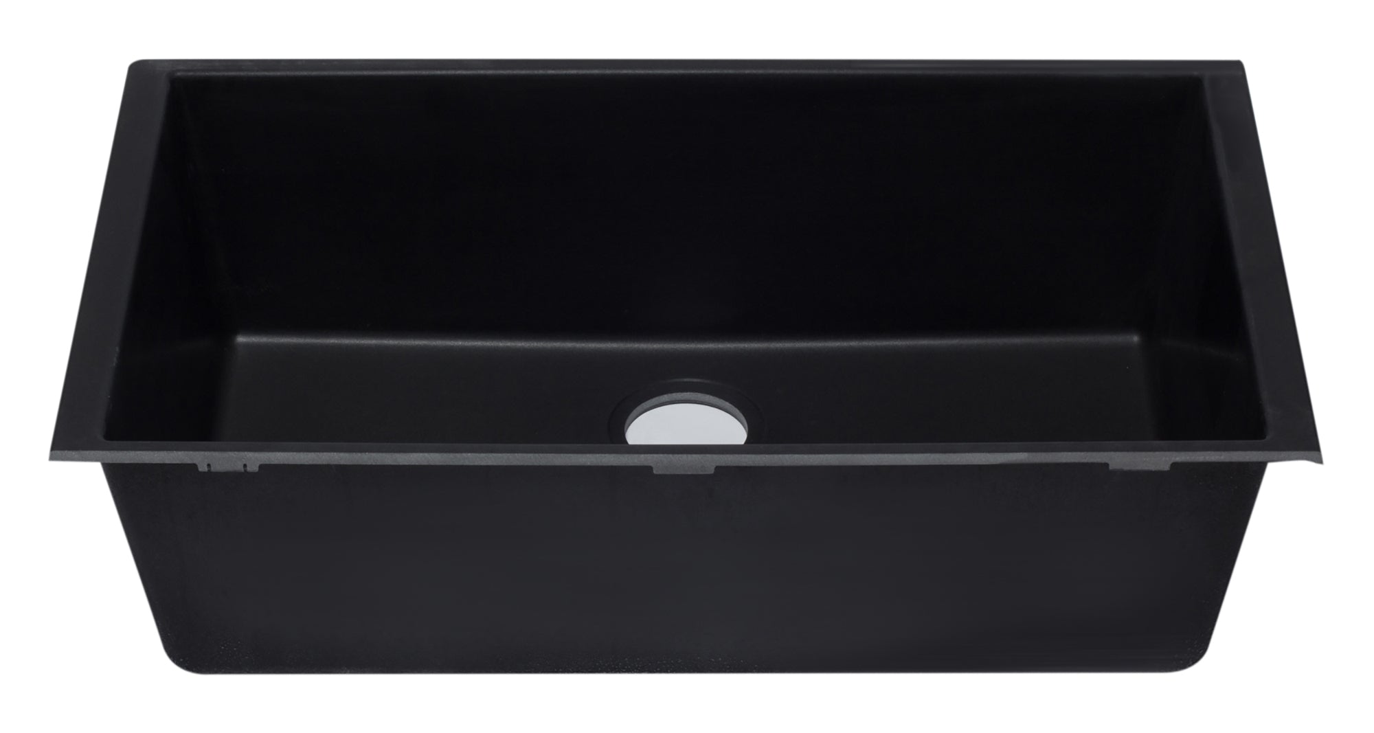ALFI Black 33" Single Bowl Undermount Granite Composite Kitchen Sink, AB3322UM-BLA