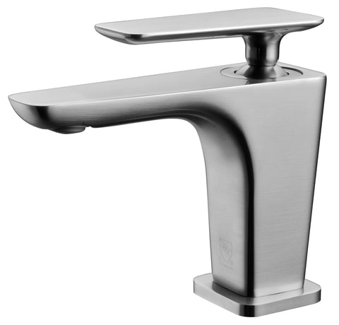 ALFI Brushed Nickel Single Hole Modern Bathroom Faucet, AB1779-BN