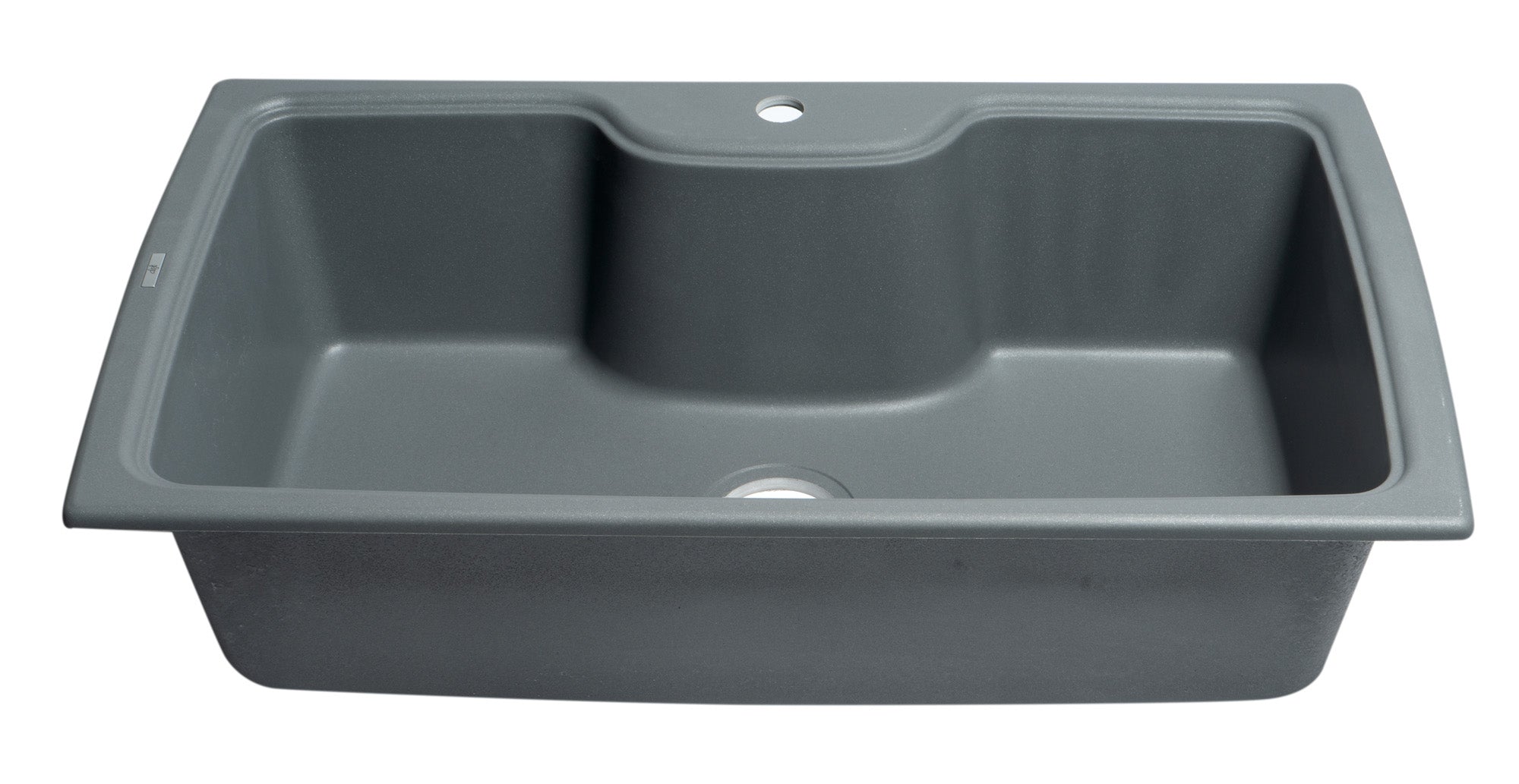 ALFI Titanium 35" Drop-In Single Bowl Granite Composite Kitchen Sink, AB3520DI-T
