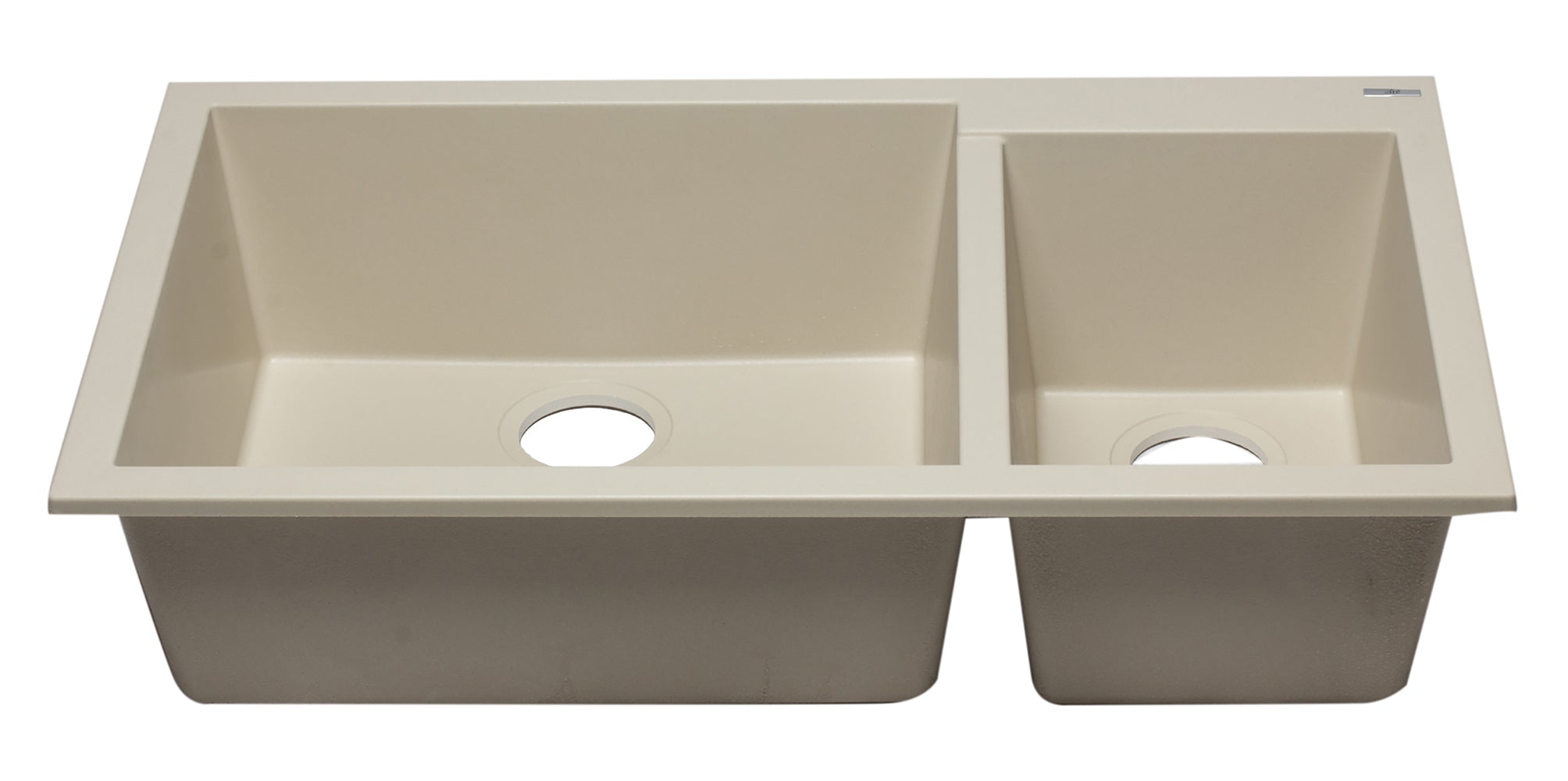 Alternate Image for ALFI Biscuit 34" Double Bowl Undermount Granite Composite Kitchen Sink, AB3319UM-B