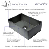 ALFI brand 30" Fireclay Farmhouse Sink, Concrete, ABCO3020SB - The Sink Boutique