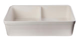 ALFI brand AB5123-B Biscuit 32" Short Wall Double Bowl Lip Apron Fireclay Farmhouse Kitchen Sink - The Sink Boutique