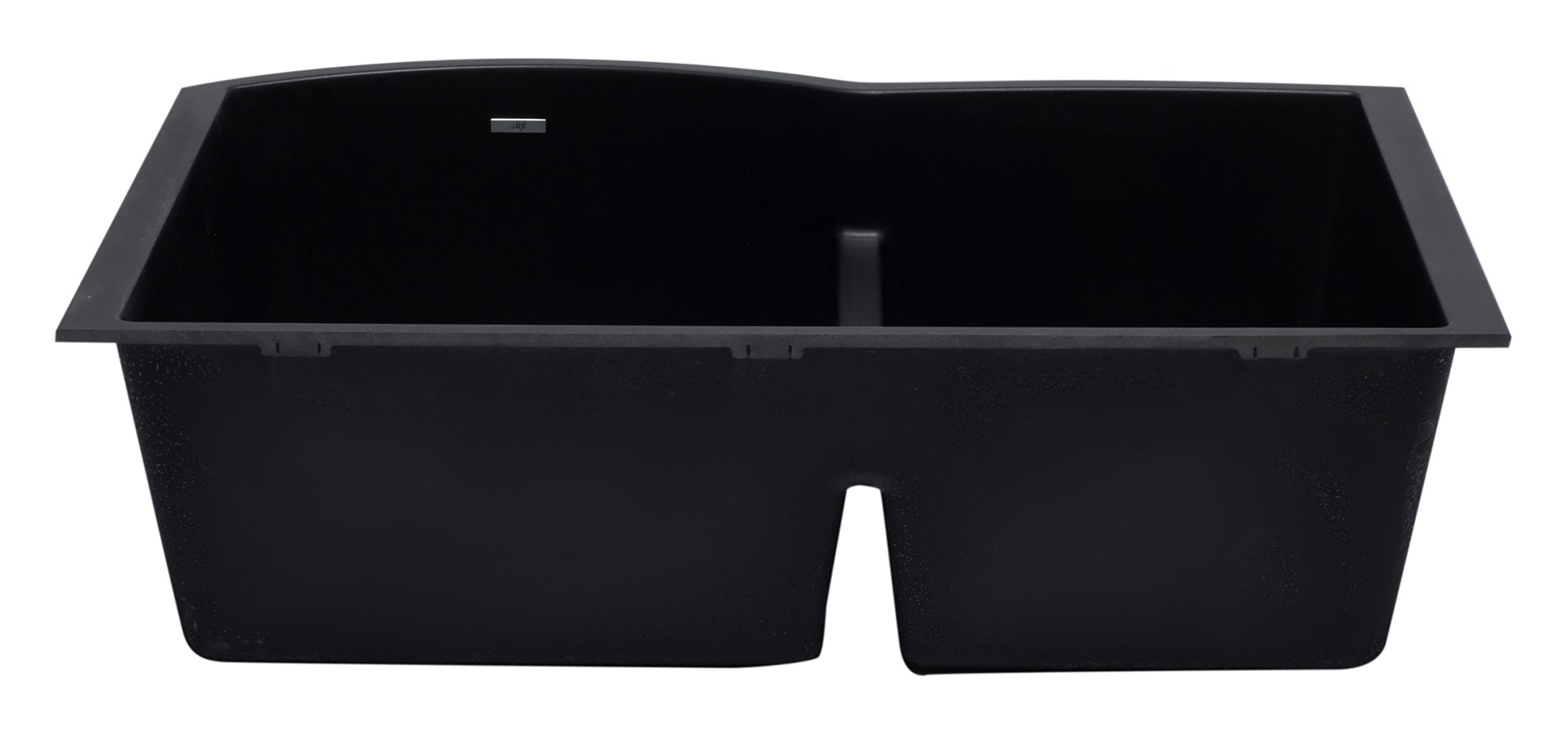 ALFI Black 33" Double Bowl Undermount Granite Composite Kitchen Sink, AB3320UM-BLA