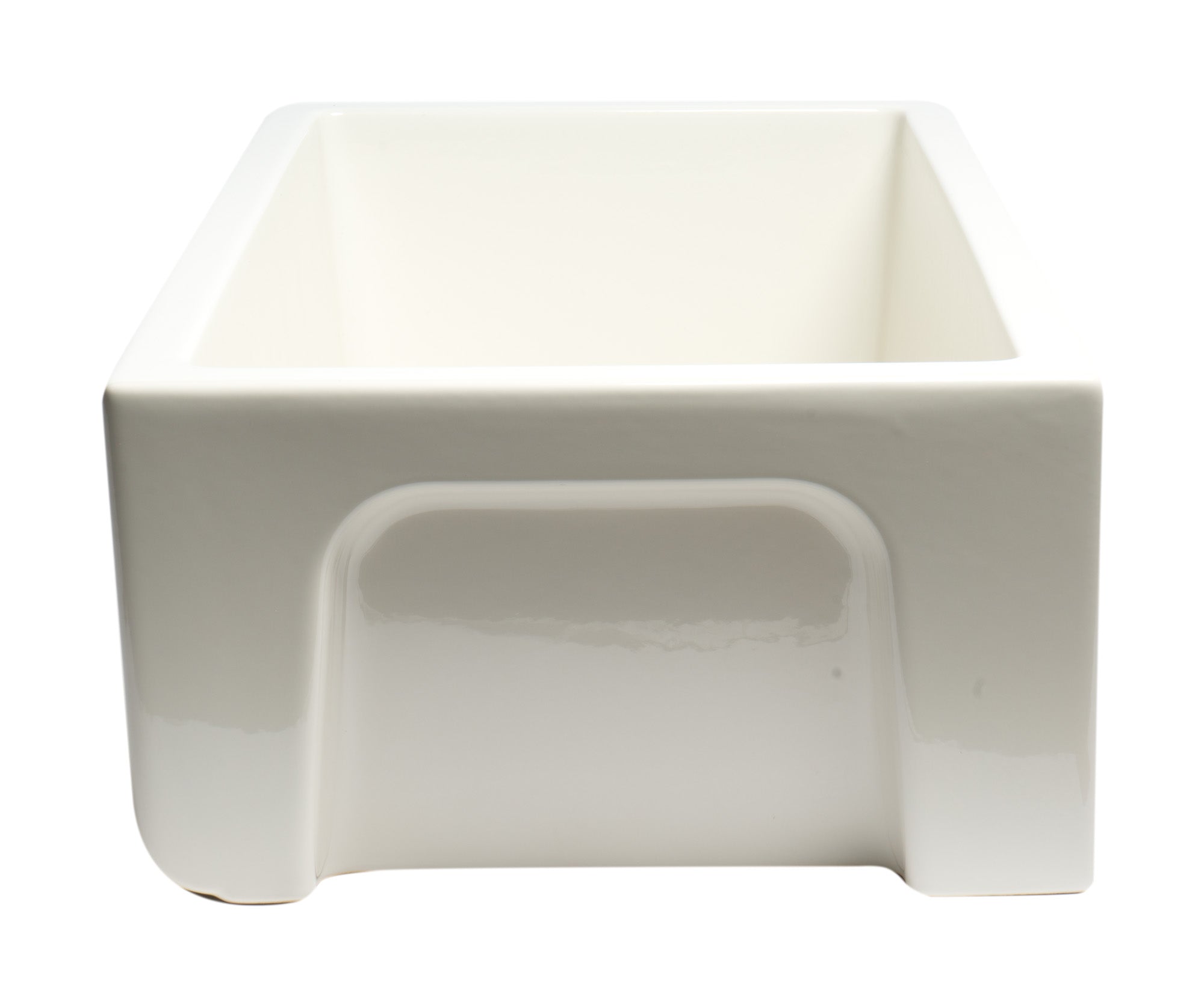 Alternate Image for ALFI 33" Fireclay Farmhouse Kitchen Sink, Single Bowl, Reversible, Biscuit, AB3318HS-B