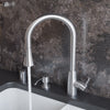 ALFI Solid Brushed Stainless Steel Pull Down Single Hole Kitchen Faucet, AB2034-BSS