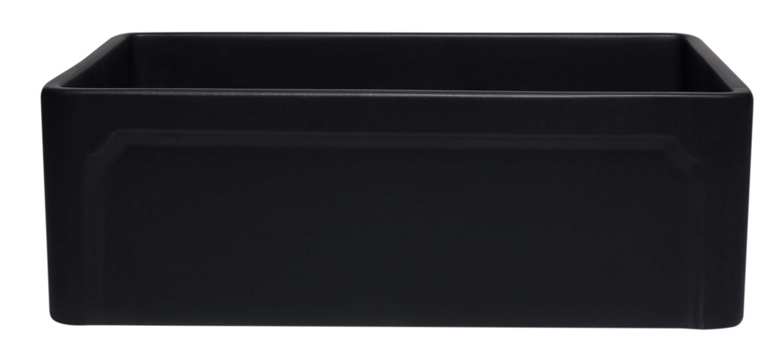 ALFI 30" Single Bowl Fireclay Farmhouse Apron Sink, Black Matte, AB3020SB-BM - The Sink Boutique
