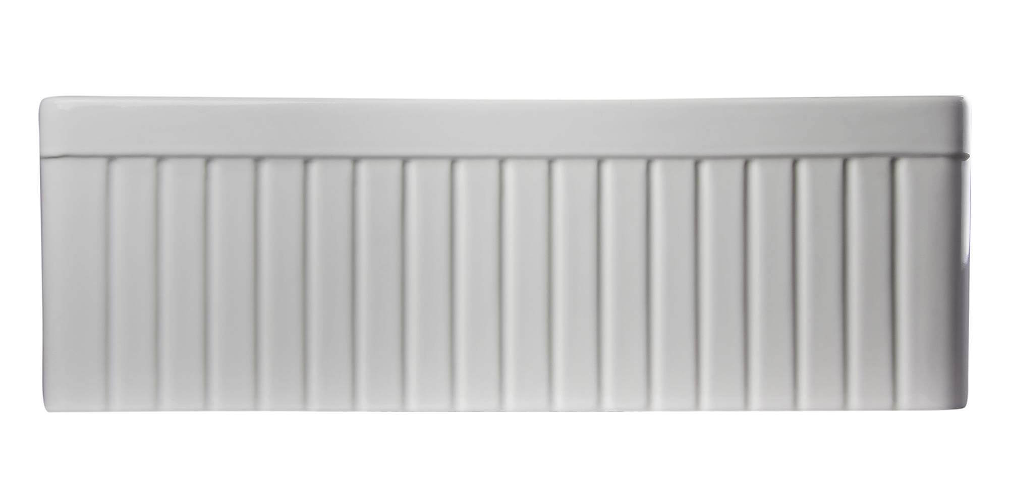 ALFI 30" Fluted Single Bowl Fireclay Farmhouse Apron Sink, White, AB509-W