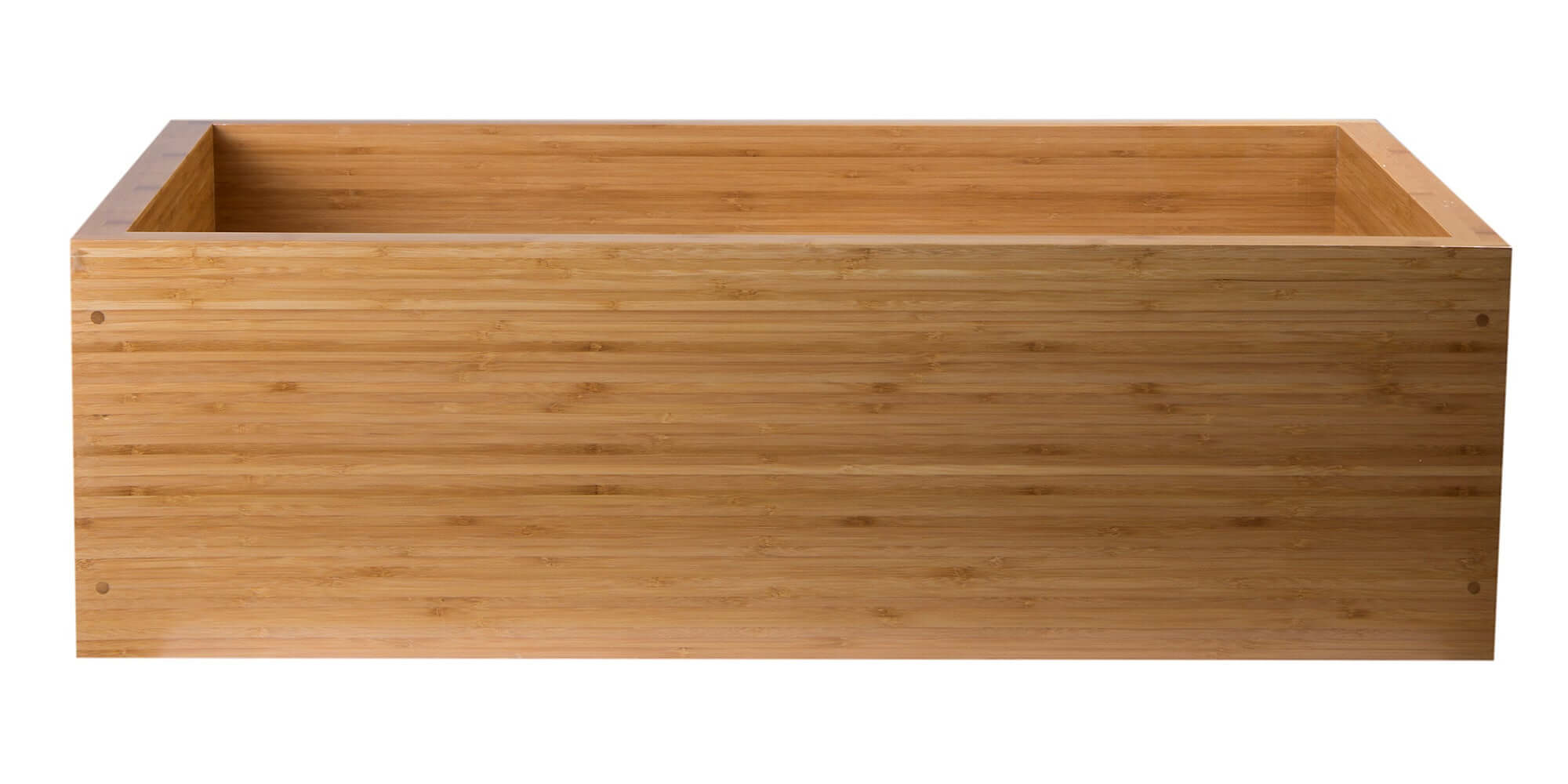 ALFI brand AB3321 33" Double Bowl Bamboo Kitchen Farmhouse Sink Front