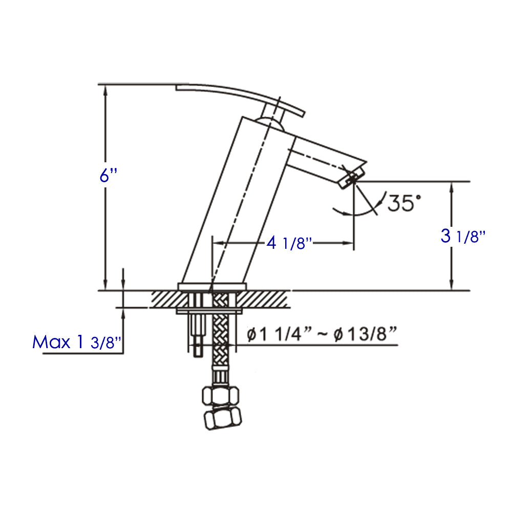 ALFI Polished Chrome Single Lever Bathroom Faucet, AB1628-PC - The Sink Boutique