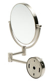 ALFI brand ABM8WR-BN 8" Round Wall Mounted 5x Magnify Cosmetic Mirror